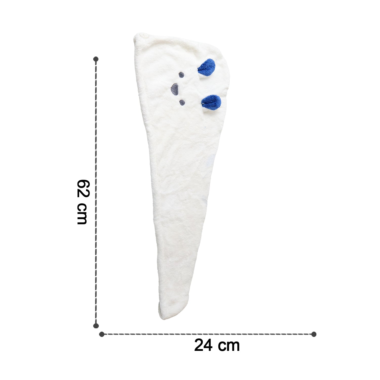 Soft Microfiber Hair Drying Towel Wrap with Cute Animal Ears & Button Closure (1 Pc) Soft Microfiber Hair Drying Towel Wrap with Cute Animal Ears & Button Closure (1 Pc)